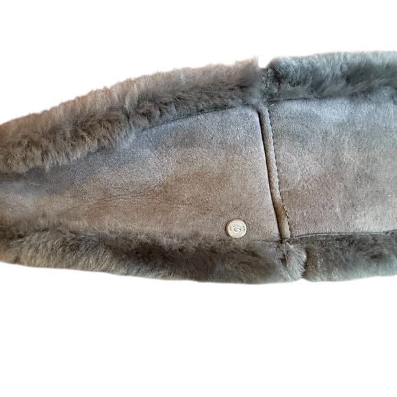 UGG Genuine Shearling Sheepskin Reversible Headband Gray L/XL main image 6